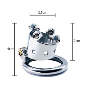 Anillos para Pene Pequeños FRRK, Jaula de Castidad Masculina de Acero Inoxidable, Cinturón de Bondage para Pene, Dispositivos de Bloqueo, Juguetes Sexuales BDSM para Hombres - Product Image 5