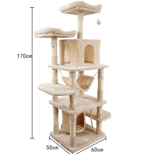 Tiang Gores Furnitur Kondominium Pohon Kucing, Mainan Rumah Hewan Piaraan Anak Kucing - Product Image 4