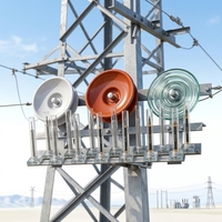 Isolateur de suspension en porcelaine ANSI C29.2 Classe 52-3 à haute résistance avec goupille pour ligne électrique aérienne IEC 60383