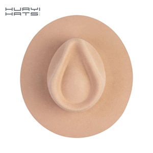 HUAYI şapkalar zarif yüksek kaliteli deve yün rahat iş balıkçılık için fötr şapka klasik sert sertlik düz açık parti - Product Image 3