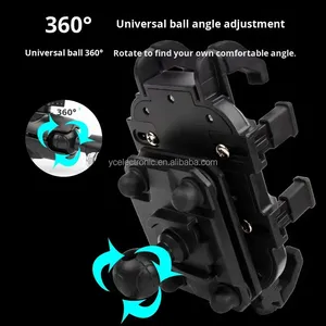 Soporte Giratorio 360° para Teléfono <span class=keywords><strong>de</strong></span> Motocicleta, con Altura Ajustable, Fijación al Manillar, Soporte Universal para Motocicletas - Product Image 4