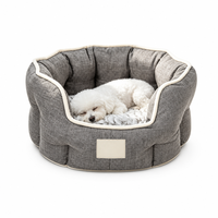 Coussin rond pour animaux de compagnie, nid douillet pour chat et chien, coussin en peluche doux, lavable, lit de couchage pour petits animaux