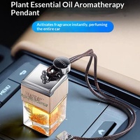 Diffuseur de parfum pour voiture, pendentif en verre pour huiles essentielles, désodorisant longue durée pour l'intérieur du véhicule