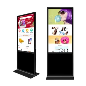 55 Inch Infrared Touch Screen LCD Panel Floor Standing High Brightness Indoor Display Digital Advertising Totem with WiFi