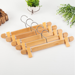 Hot Bán Quần Áo Móc Áo 36/32Cm Quần Bằng Gỗ Quần Áo Móc Áo Chất Lượng Cao Màu Xanh Lá Cây Kim Loại Mạ Chrome Tráng Biểu Tượng Tùy Chỉnh - Product Image 2