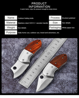 Porte-clés en acier inoxydable personnalisé de haute qualité lame pliante 2IN Mini couteau de Camping utilitaire de poche EDC pour un usage quotidien en plein air