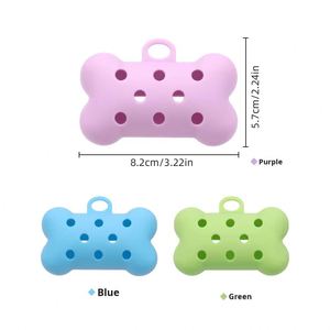 Separador de bolsas para excrementos de perro de silicona ecológico estilo lindo, dispensador de basura portátil para exteriores, accesorio para la gestión de desechos caninos - Product Image 2