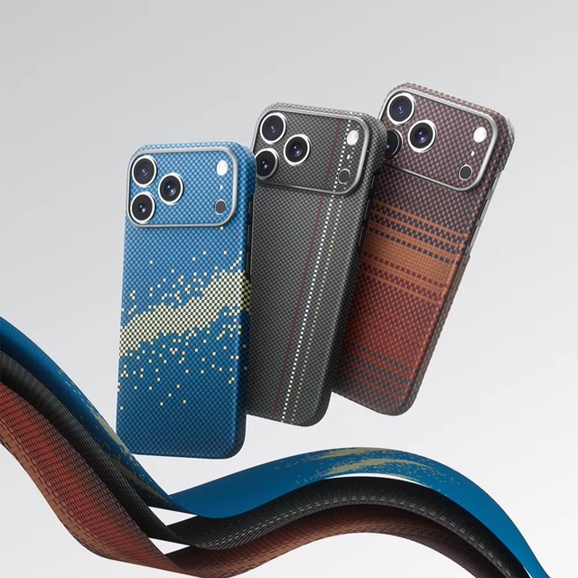 JOYPORODO V-K01 Luxury Ultra-thin Aramid Fiber Phone Case for iPhone 15 16 17 Pro Max Shockproof Carbon Fiber Magnetic Coque