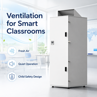 Ventilateur à récupération de chaleur intelligent ERV 850m3/h avec capteur de CO2, ventilateur EC silencieux, récupérateur d'air, machine de ventilation d'air frais pour les salles d'hôpital