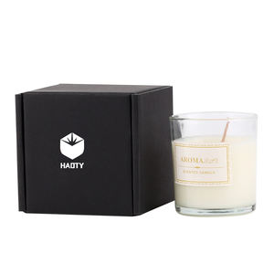 Velas <span class=keywords><strong>Mimi</strong></span> de lujo con tablero corrugado negro Logotipo blanco y carpeta Caja de regalo Velas de <span class=keywords><strong>café</strong></span> y canela perfumadas - Product Image 3