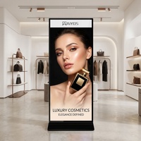 AIYOS - Señalización Digital de Pantalla Completa de Gran Formato de 75 Pulgadas, Pantalla 4K UHD con Marco Ultrafino, Kiosco Publicitario para Uso en Aeropuertos