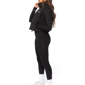 Custom Clothing High Quality Casual Trendy Crop <b>Women</b> <b>Knitted</b> <b>Vests</b> Down Jacket Cotton tank Tops for <b>Women</b> - Product Image 6