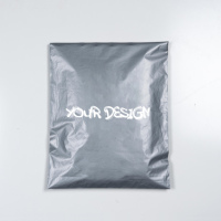 Sacs d'expédition express en polyéthylène gris imprimés du logo de l'usine, écologiques, pour vêtements, sacs postaux colorés pour sweats à capuche