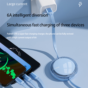 Biểu Tượng Tùy Chỉnh Phổ Có Thể Thu Vào 3 Trong 1 Đa Nhiều 3in1 USB Sạc Sạc Cáp - Product Image 5