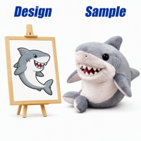 Peluche Requin Personnalisée OEM, Jouet en Peluche Prédateur Marin avec Dents Détachables, Vente en Gros, Certifié CE CPC, Direct Usine