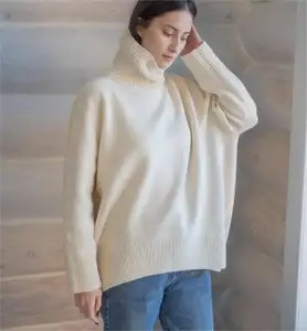 <span class=keywords><strong>Pull</strong></span> ample en tricot personnalisé pour <span class=keywords><strong>femme</strong></span>, col roulé, uni, grande taille, fabriqué en Russie, modèle 2026 - Product Image 1