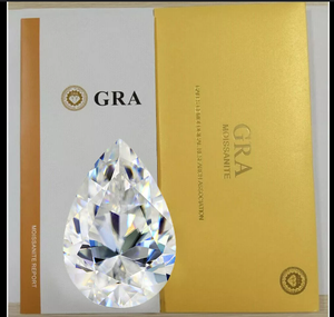 Low Price Loose <strong>Moissanite</strong> Pear Cut Pass <strong>Diamond</strong> <strong>Tester</strong> D Color VVS 1CT <strong>Moissanite</strong> With GRA Certificate - Product Image 6