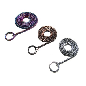 Chaîne de serpent collier étrangleur pour chien en acier inoxydable chiot animal de compagnie spectacle métal Slip collier ras du cou chaîne formation marche pour <span class=keywords><strong>bouledogue</strong></span> français - Product Image 3