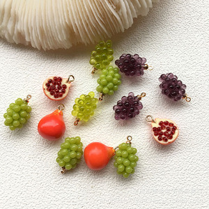 Cute Raspberry <strong>Grape</strong> Charms Resin <strong>Fruit</strong> Pendant for Diy Bracelet Necklace Anklet Earring Findings Craft Jewelry Accessories - Product Image 5