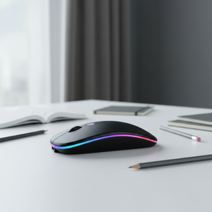 Silent Wireless <b>Mouse</b> Rechargeable Dual Mode Type c Rgb Led Wireless <b>Mouse</b> Rechargeable Optical Silent <b>Mice</b> <b>Usb</b> for Pc Laptop Uk - Product Image 1