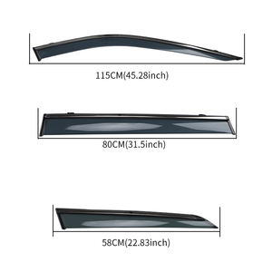 Injection avec garniture en acier fenêtre de voiture soleil pluie ombre visière bouclier abri protecteur pour NISSAN X-TRAIL 2021 - Product Image 3