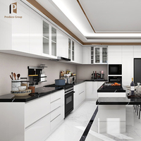 Prodeco meubles personnalisé luxe cuisine appareil armoire de rangement table pierre haut prix de gros de la Chine pour le ménage