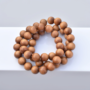 Collar de madera de sándalo para meditación, cuentas de madera de sándalo - Product Image 1