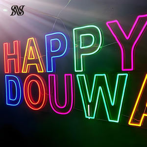 لافتة حائط للبار المنزلي مضيئة بحروف نيون وردية، إضاءة <span class=keywords><strong>LED</strong></span> على شكل حروف أبجدية، تعمل بالبطارية/USB، لافتات أسماء مخصصة بإضاءة نيون - Product Image 3