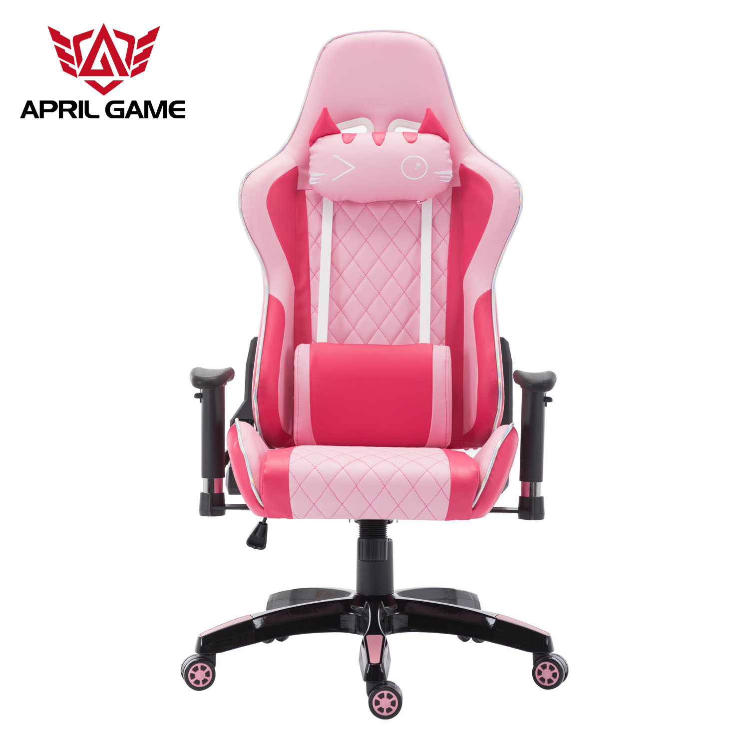 erogonitic синтетический полиуретан с регулировкой по высоте, с высокой спинкой компьютера розовый стул для компьютерных игр