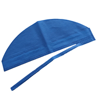 EN 2017/745 topi teater SMS medis biru buatan mesin topi bedah sekali pakai dengan ikat belakang