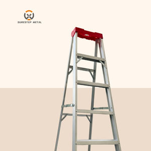 Échelle à marches en aluminium à une seule face en forme <span class=keywords><strong>de</strong></span> A |   Certifié CE |   Avec plateau à outils, stable et durable pour la toiture, le bricolage et l'entretien - Product Image 2