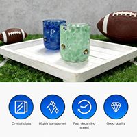 Verres à jus résistants aux chocs et durables, motif ballon de football, pour les jours de match, les fêtes d'anniversaire, les réunions de café/brunch
