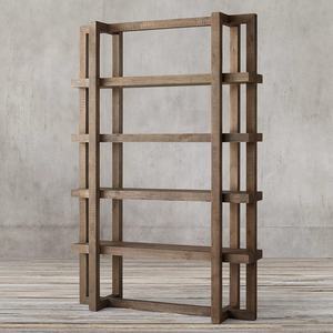 Mueble para el Hogar, Estilo Retro, Gabinete de Almacenamiento de Madera Reciclada, Gabinete de Exhibición de Madera Rústica para Sala de Estar - Product Image 1