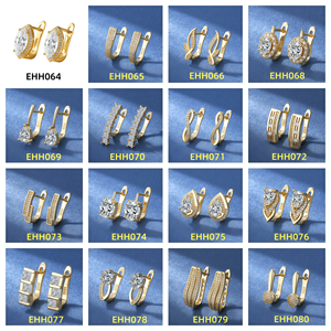 Toptan orijinal tasarımcı ince moda takı dangle küpe kadın moissanite kore çember inciler küpe aksesuarları - Product Image 6