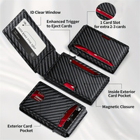 Dompet Lipat Minimalis Pria Anti Maling RFID dari Kulit PU dengan Penutup Magnetik