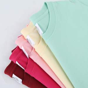 <span class=keywords><strong>Vendita</strong></span> calda 100% di cotone Unisex oversize solido maniche corte t-Shirt traspirante pelle amichevole asciugatura rapida maglietta Casual - Product Image 4