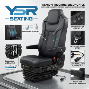 Asiento de Camión de Servicio Pesado con Suspensión Neumática, Calefacción, Ventilación, Aire Acondicionado y Riel Deslizante de Largo Recorrido Ajustable - Product Image 2