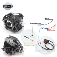 LKT - Faro Delantero LED U7 de 5 Pulgadas con Ojo de Ángel para Motocicleta, Lámpara Delantera para Bicicleta, Motocicleta, Coche, Luz de Trabajo, Luz Antiniebla