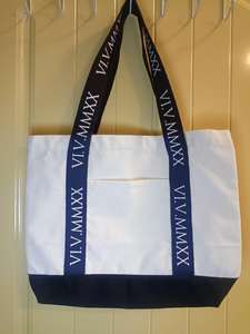 Sac fourre-tout en toile à grande capacité avec impression personnalisée sur la poignée, sac à bandoulière avec fermeture ouverte, grande poche extérieure, poignée plus large, vente chaude - Product Image 3