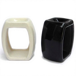 Quemador de Cerámica Rectangular Hueco para Aceites Aromáticos, Esencias y Fragancias, Diseño Feng Shui para Aniversario - Product Image 1