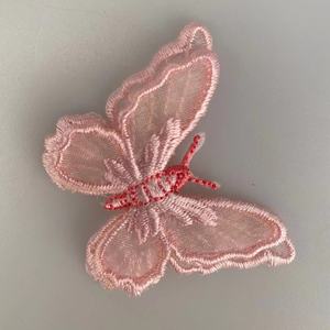 Bordado Applique Garment Patches Patch Forma Borboleta em Organza Garment Bordado - Product Image 3