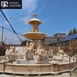 Gran jardín al aire libre Piedra Natural mármol blanco fuente de agua con figura estatua escultura - Product Image 6