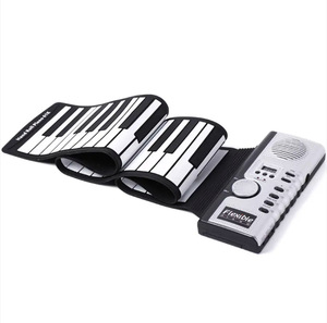 <span class=keywords><strong>Piano</strong></span> à main en silicone portable à 61 touches Instrument d'entrée de gamme pour enfants Clavier électronique pliant numérique adulte - Product Image 1