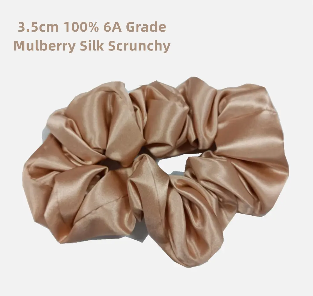 100% Mulberry Silk Scrunchies on Sale Eco-Friendly Scrunchies Elastic Hair Bands Hair Accessories Women