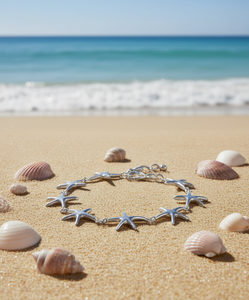 สร้อยข้อมือเชื่อมรูปปลาดาวแผ่นเงินสำหรับทุกเพศเครื่องประดับแบบลำลองสร้อยข้อมือแฟชั่น - Product Image 2