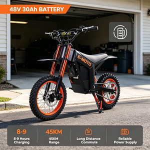 Moto tout-terrain 3000W, batterie au lithium 48V, pliable, légère, moteur central en carbone, frein à disque hydraulique, 3 45 km/h, Y01, batterie longue portée 48V - Product Image 5