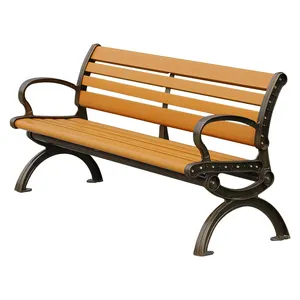 Bancs en bois en métal asseyant les meubles extérieurs de jardin de patio de parc pour des sièges de parc et de jardin