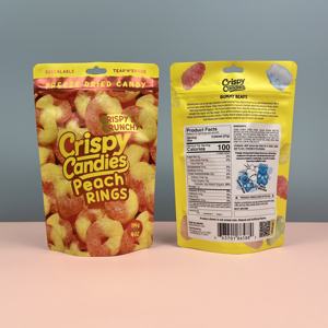 İnanılmaz tasarım 4 oz CPP plastik Doypack çanta metalik ısı dondurularak kurutulmuş çıtır şekerler şeftali yüzük sakızlı ayılar için mühürlü - Product Image 3