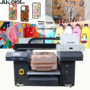 Jucolor nhà máy giá chất lượng tốc độ cao G5 đầu A2 Kích thước UV phẳng máy in với màu + trắng + véc ni mực - Product Image 1