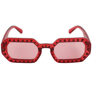 Cross-border Small <b>Frame</b> Jelly Colored Diamond Sunglasses Female European and American Street Shot Sunglasses Wholesale - Product Image 3